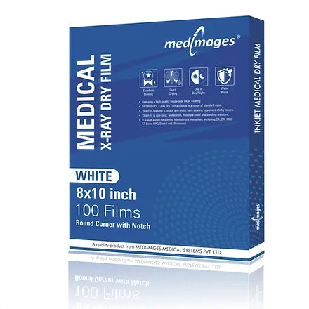 White Inkjet X-Ray Film | Size 8X10 | 100 Film For CT, MRI Main image