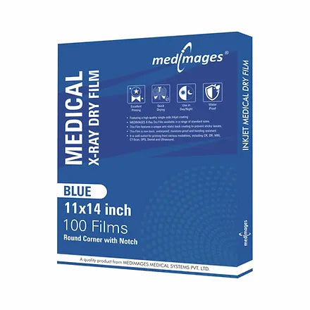 Blue Inkjet Xray Film | Size 11"×14" | Qty. 100 Films Main image