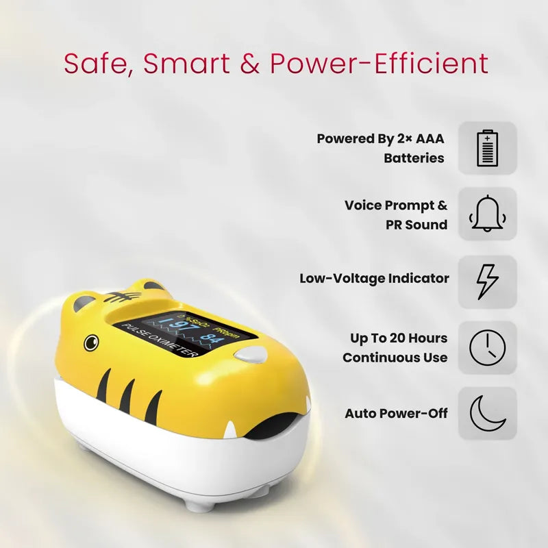 CONTEC CMS-50Q1 Fingertip Pulse Oximeter – SpO₂, Pulse Rate & PI Monitor Pulse Oximeter (Yellow)