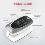 CONTEC CMS-50D1 Fingertip Pulse Oximeter – SpO₂, Pulse Rate & PI Monitor Pulse Oximeter (Grey)