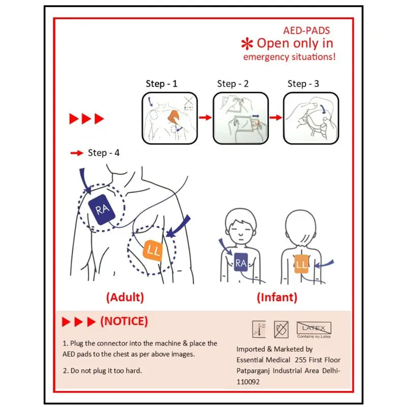 AED PADS COMPATIBLE WITH AED 7000 M&B | ELECTRODES