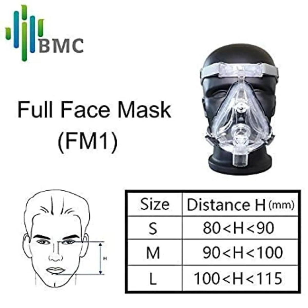 BMC F4 Full Face Mask with Headgear