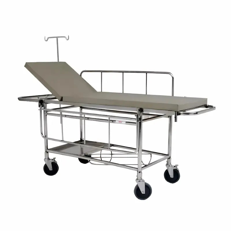 Patient Trolley With Fixed Cushioned 2 Section Top Main image