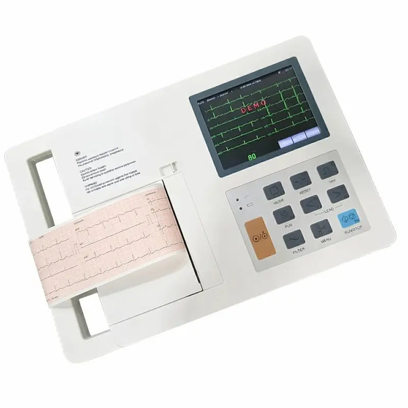 Technocare ECG Machine 3 Channel  TM-3E | 5.7 inch color touch-screen, both push-button and touch operation.