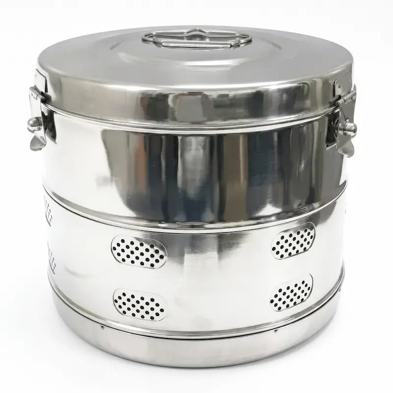 9 x 9 Inch Stainless Steel Dressing Drum Secondary image