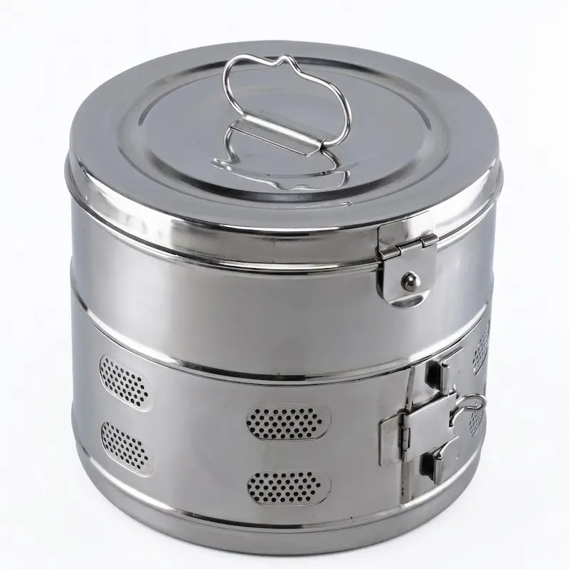 9 x 9 Inch Stainless Steel Dressing Drum Main image