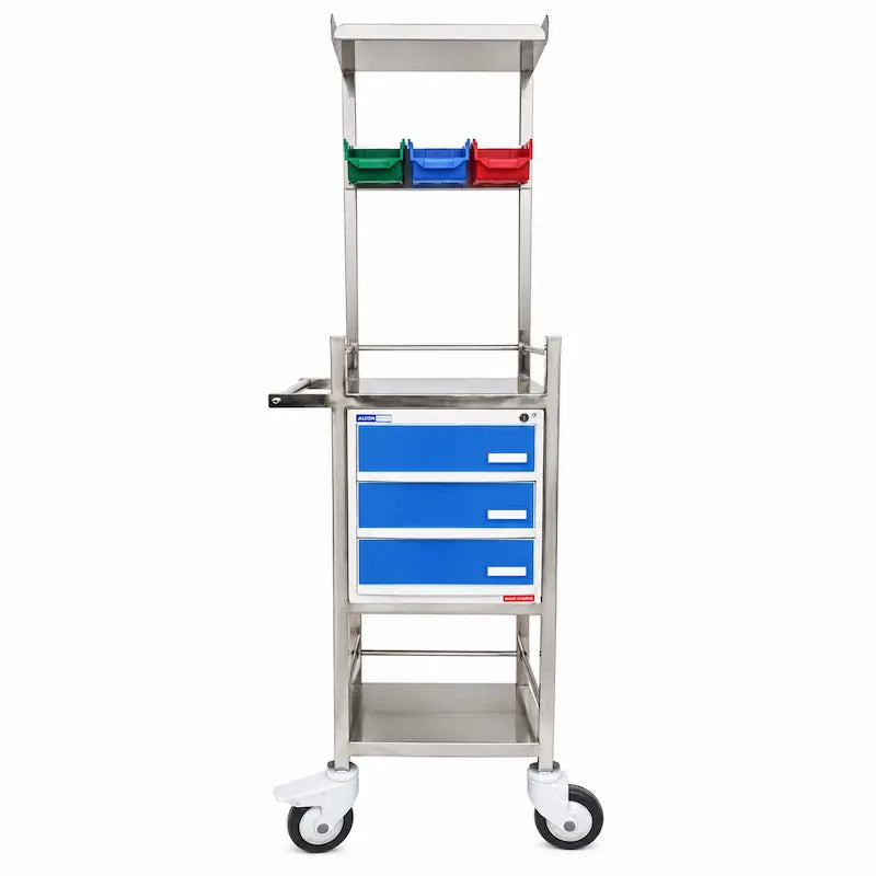 Mini Crash Cart Trolley With 4 Wheel Main image